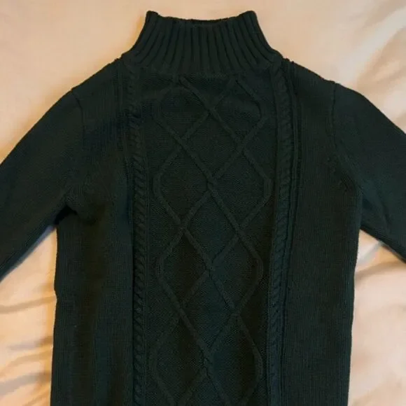 Dark Green Knit Sweater - Picture 3 of 4